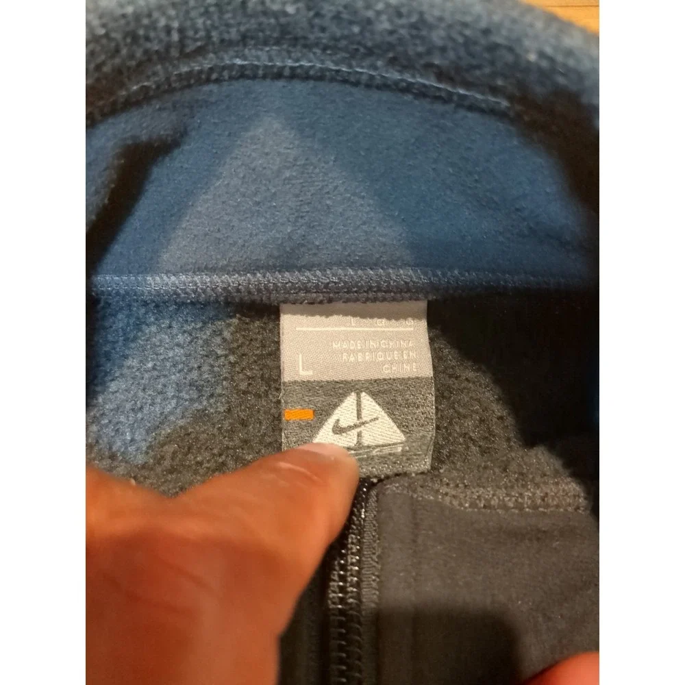 Vintage Nike Mens L  Gray ACG Quarter Zip Fleece Pullover‎